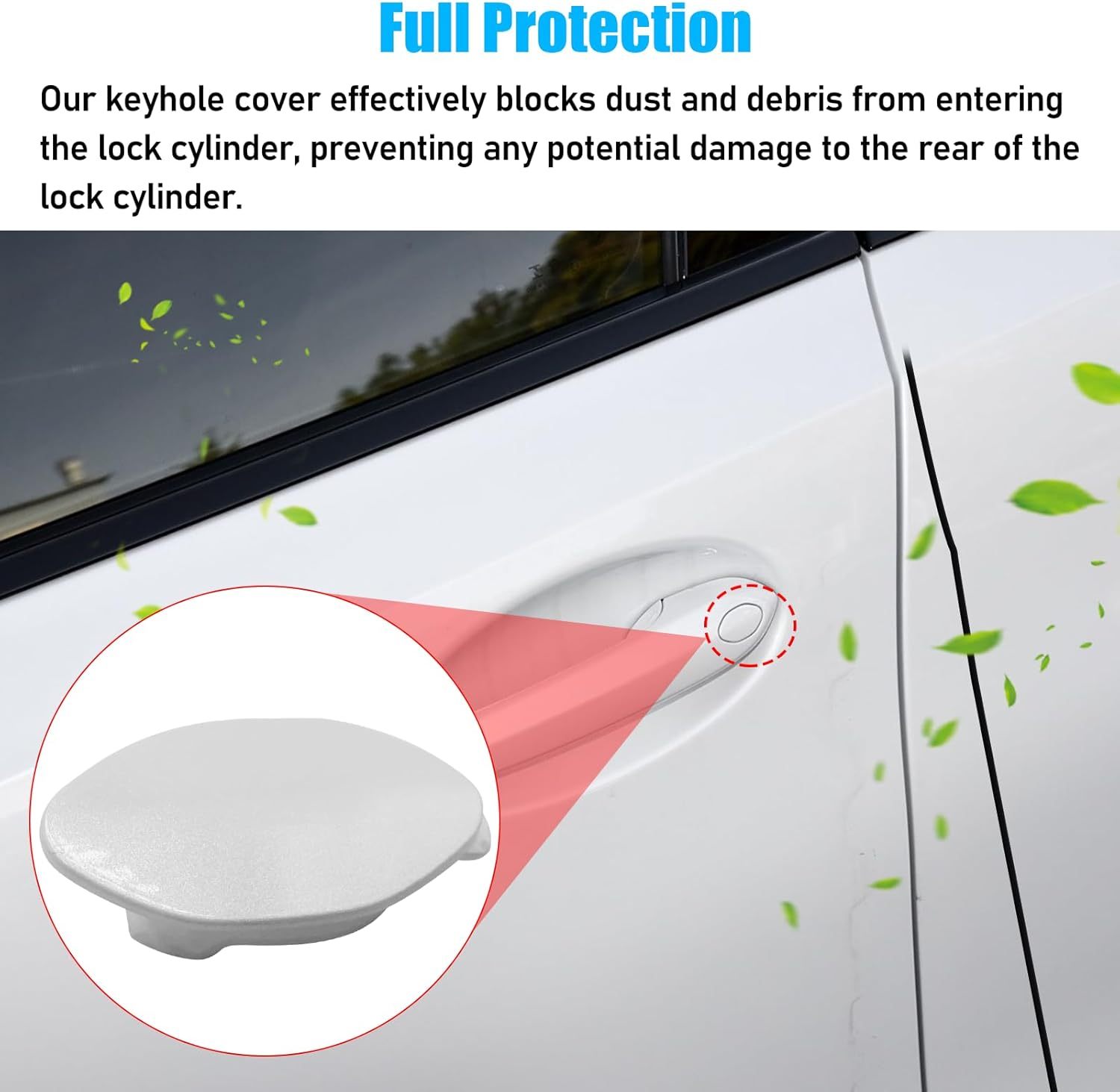 ForBMW 3 5 6 8 M8 X3 X4 X5 X6 X7 Door Handle Key Hole Cover White | YDSSTORE