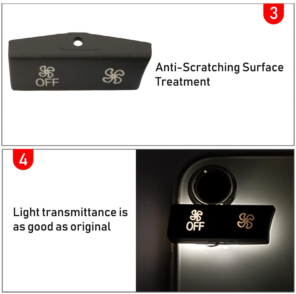 For BMW 5'/6'/7'/X5/X6 Climate Control Button Covers | For 12PCS Pattern | YDSSTORE