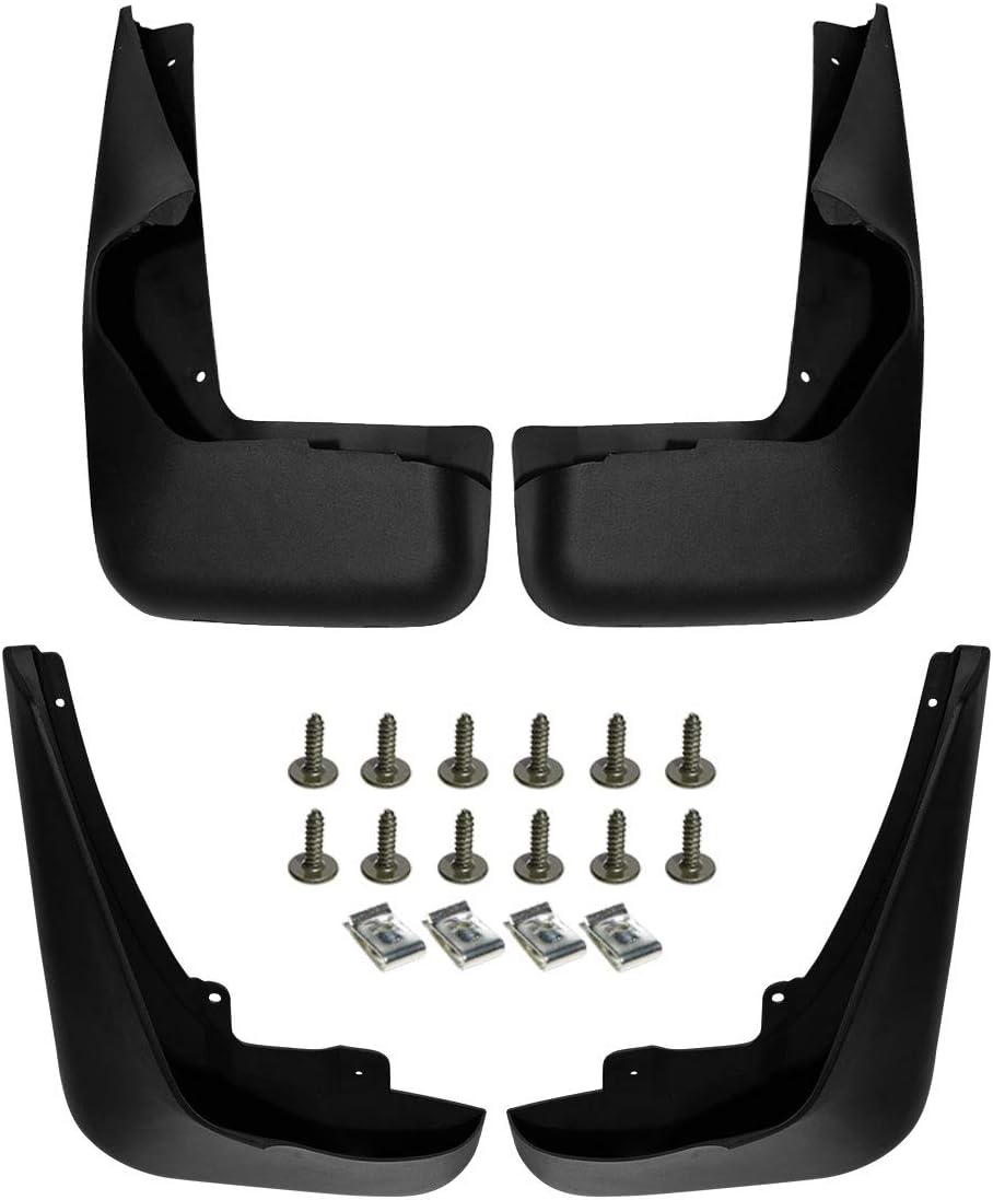 Set of 4PCS Mud Flaps Splash Guards Mudguards with Hardware Kits for BMW X5 E53 Series (2000-2005) – Front & Rear (Driver & Passenger Sides)-autoydsstore