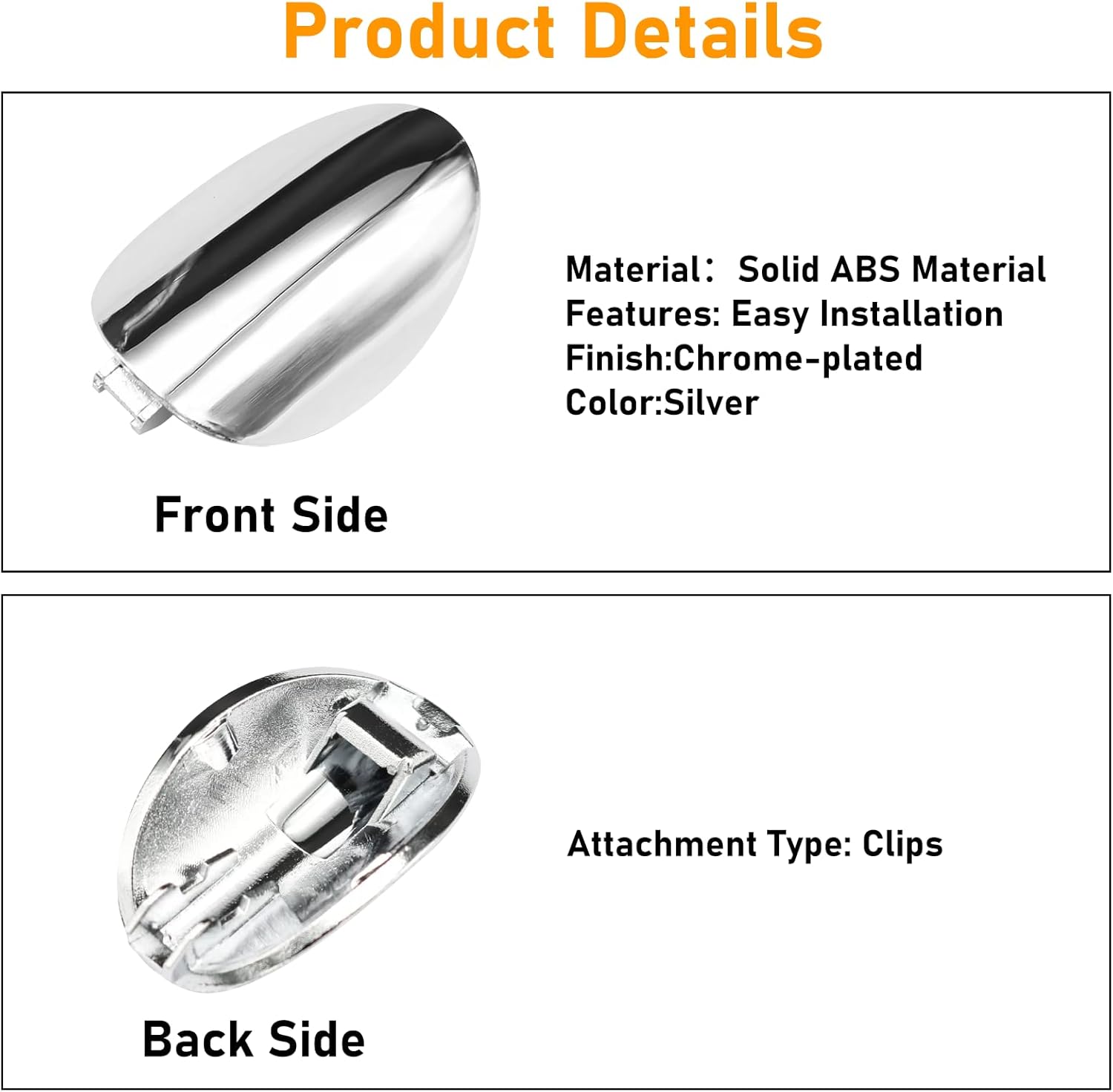 Mini Cooper F55/56 Door Lock Cover Cap for Driver Side Exterior Door Handle.Silver.1PC| YDSSTORE