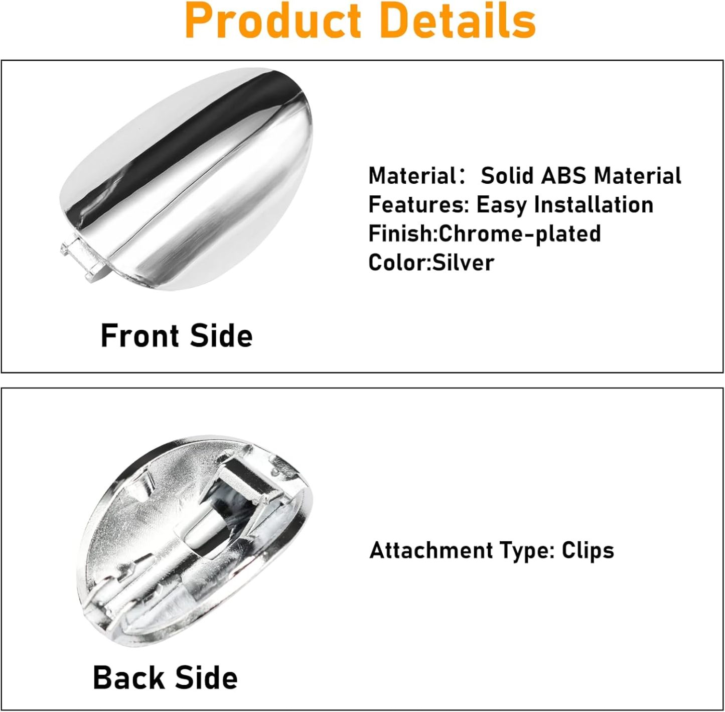 Mini Cooper F55/56 Door Lock Cover Cap for Driver Side Exterior Door Handle.Silver.1PC| YDSSTORE