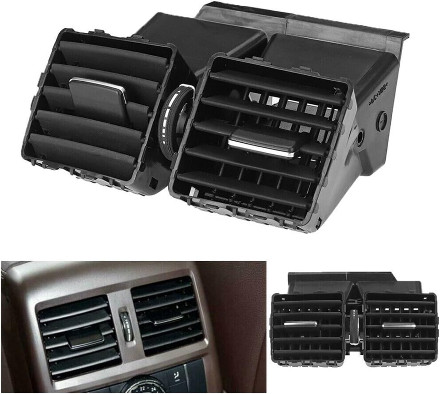 Car Rear Center Console A/C Air Outlet Vent Flow Duct Assy Grille Compatible For Mercedes-Benz W166 W292 ML GL GLE 2012-2019 16683005542A17