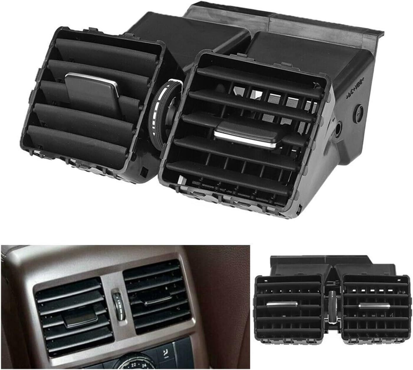 Car Rear Center Console A/C Air Outlet Vent Flow Duct Assy Grille Compatible For Mercedes-Benz W166 W292 ML GL GLE 2012-2019 16683005542A17