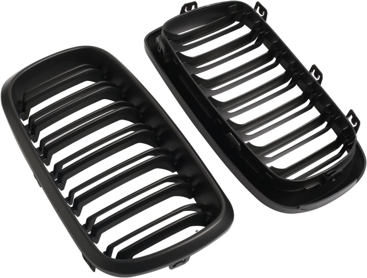 YDSSTORE X5 F15 Grille .Gloss Black Kidney Grille Fit 2014-2018 X5 F15 X6 F16 X5M F85 X6M F86 Dual Slat Double Line-autoydsstore