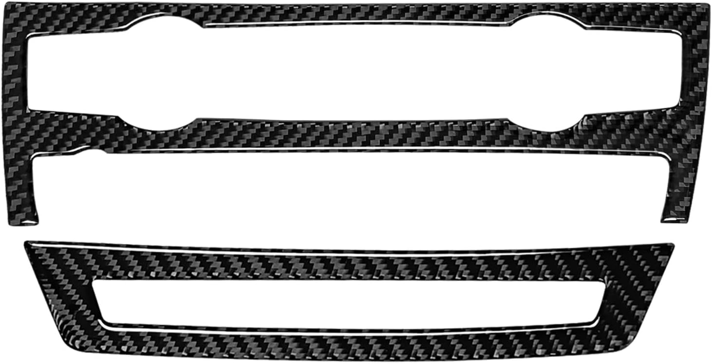 YDSSTORE Carbon Fiber Center Console Air Conditioning Button Knob Panel Cover Trim for BMW X5 X6 E70 E71 (2008-2013) – 2pc Black B | Premium Auto Interior Accessories-autoydsstore