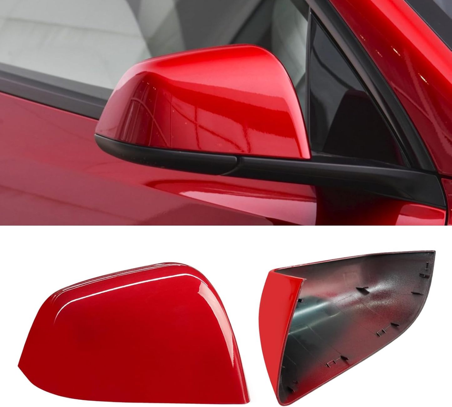 For Tesla Model Y Side Mirror Cover Right Passenger Side Replacement | Red | YDSSTORE