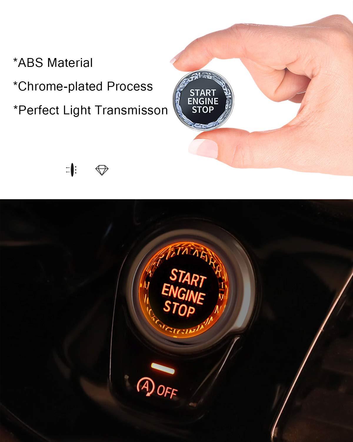 For BMW F-Chassis Crystal Start Stop Button Covers | YDSSTORE