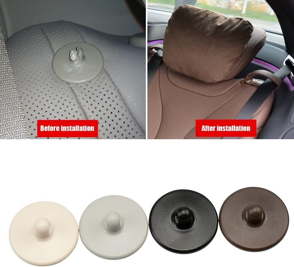Car Rear Seat Belt Guide Cable Fixing Tie Buckle for -Mercedes-Benz S-Class W222 2014-2019 Safe Belt Clip Auto Interior Parts (Beige)
