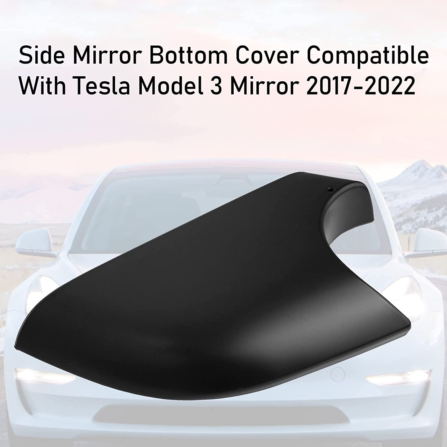 YDSSTORE Compatible with Tesla Model 3 Mirror Lower Cover 2017-2022.Left Drive Side Rearview Mirror Base Cover Trim. Side Mirror Bottom Cover Replacement for Tesla Model 3 Wing Mirror Repair(Left)-autoydsstore
