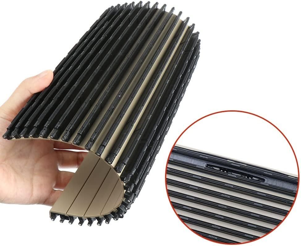 FREAZE Auto Middenconsole Luiken Bekerhouder Slide Rolgordijn Cover Fit for Mercedes Benz Ml/Gl/Gle/Gls Klasse W166 W292 2012-2018 (Color : Beige)