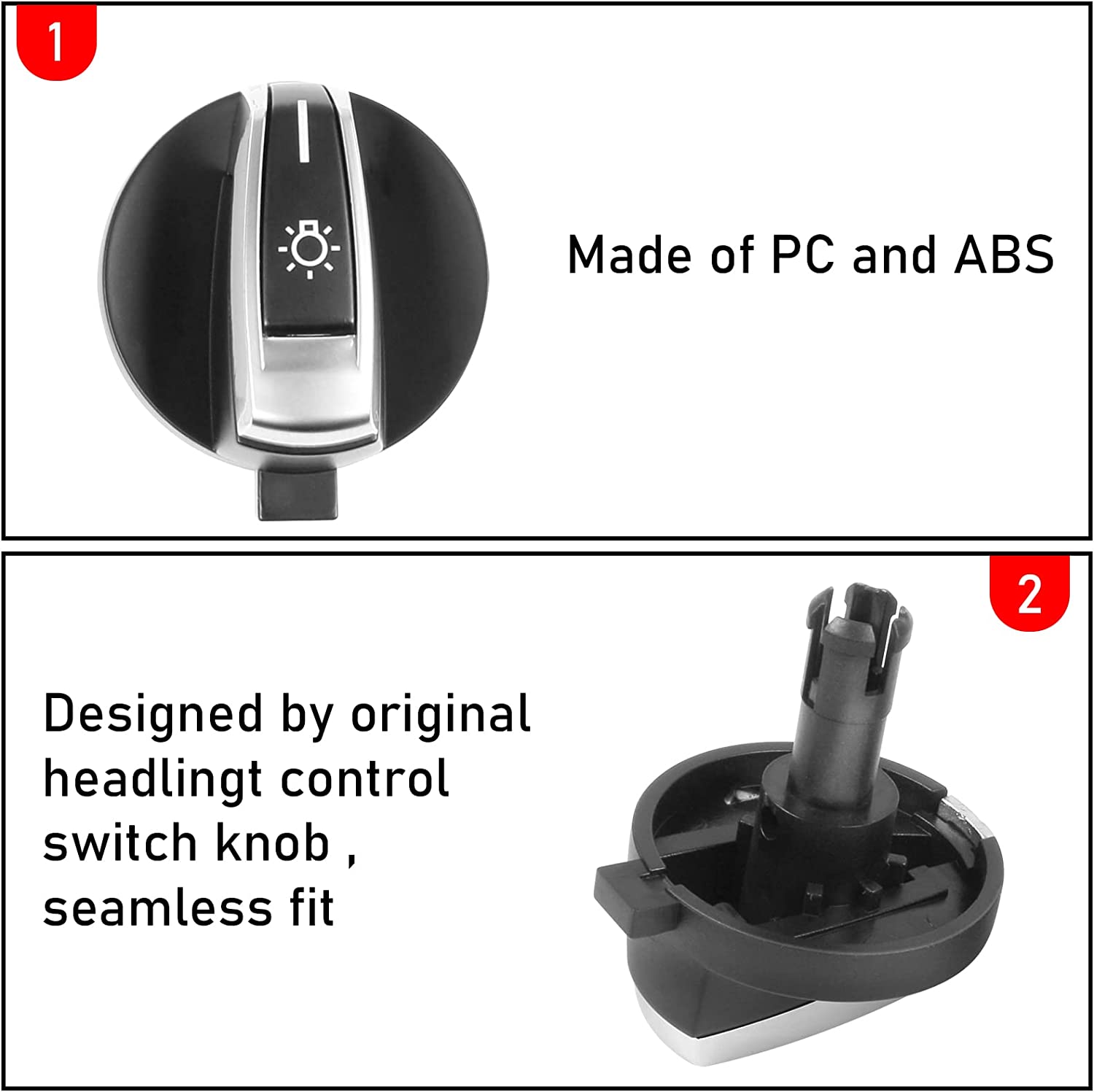 For BMW 5 6 7  X3 X4 X5 X6 X7 Z4 Headlight Control Knob | Upgraded Light Switch | White | YDSSTORE