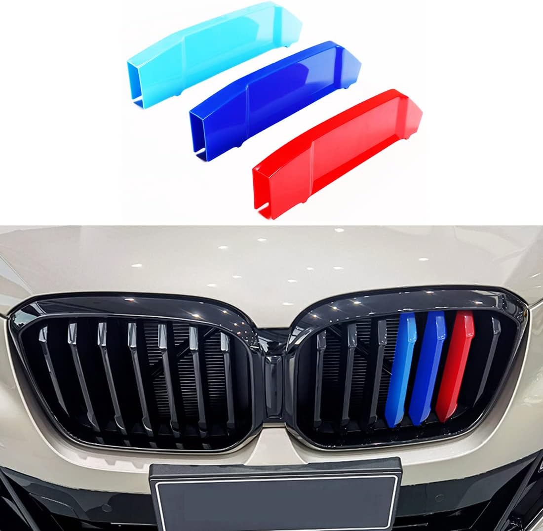 YDSSTORE M-Colored Grille Insert Trim for BMW X3 (2022-2023) | Compatible with Standard Kidney Grille (Not for 2022 X3 M40i)-autoydsstore