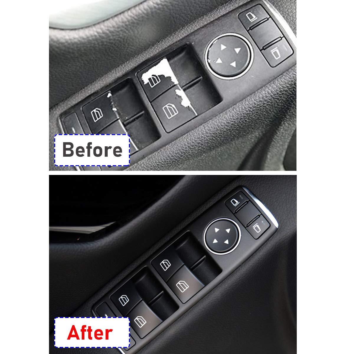 For Mercedes Benz Driver Window Switch Button Covers 2pcs  | YDSSTORE