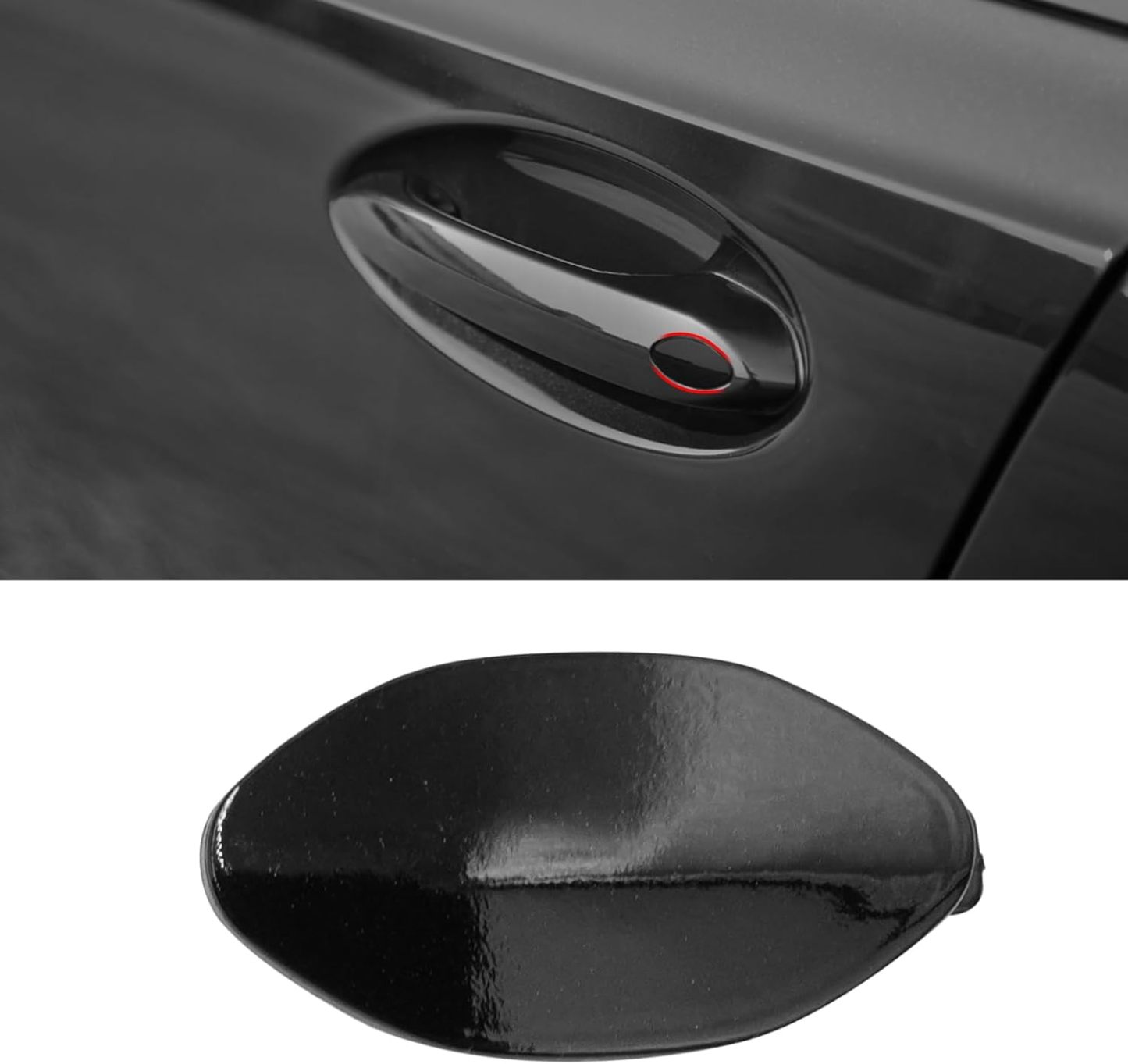 For BMW Door Handle Key Hole Cover 3 5 6 X3 X4 X5 X6 X7 Z4 OEM: 51217489341 51219463547 (Jet Black) | YDSSTORE-autoydsstore