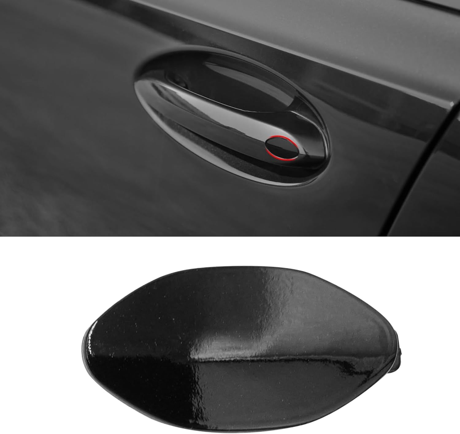 For BMW Door Handle Key Hole Cover 3 5 6 X3 X4 X5 X6 X7 Z4 OEM: 51217489341 51219463547 (Jet Black) | YDSSTORE-autoydsstore