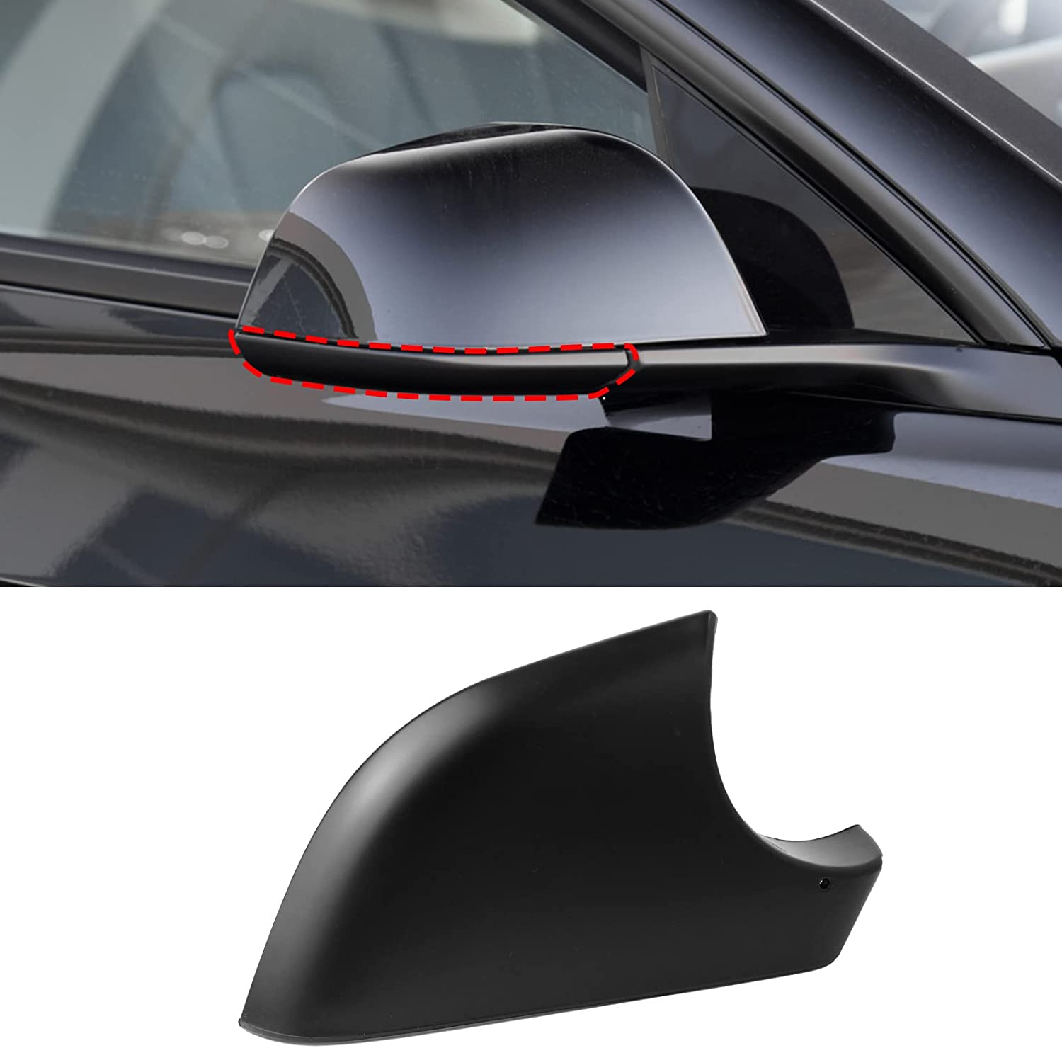 YDSSTORE Compatible With Tesla Model 3 Mirror Bottom Cover 2017-2022. Right Passenger Rearview Mirror Lower Base Cover. Side Mirror Base Cover Replacement For Tesla Model 3 Wing Mirror Repair(Right)-autoydsstore