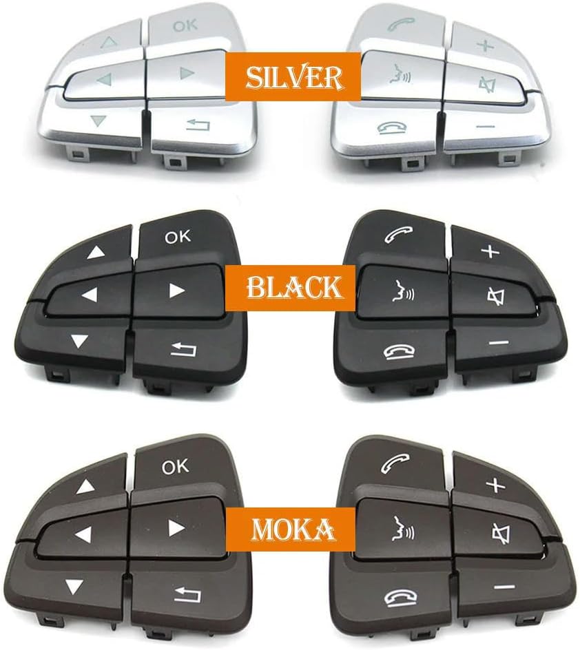 Button Trim Cover for Mercedes-Benz A/B GLA GLS GLE V Class W176 W246 W156 W166 W292 W117 W218 W231. Car Steering Wheel Button Kit