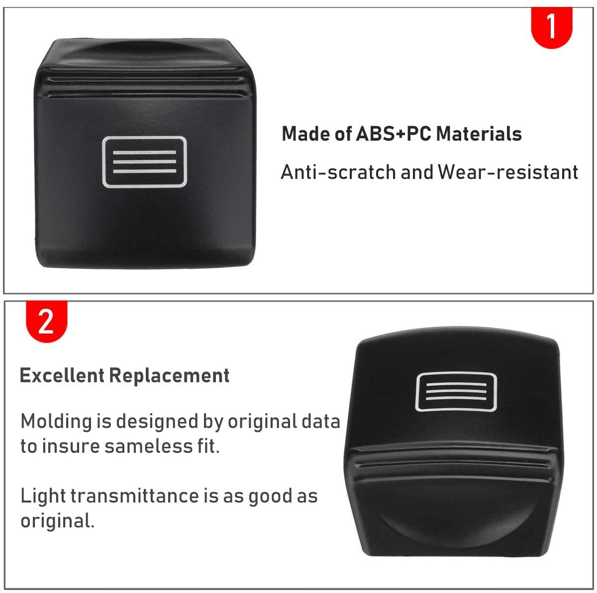 For Mercedes Benz Sunroof Power Window Switch Button Covers Replacement | YDSSTORE