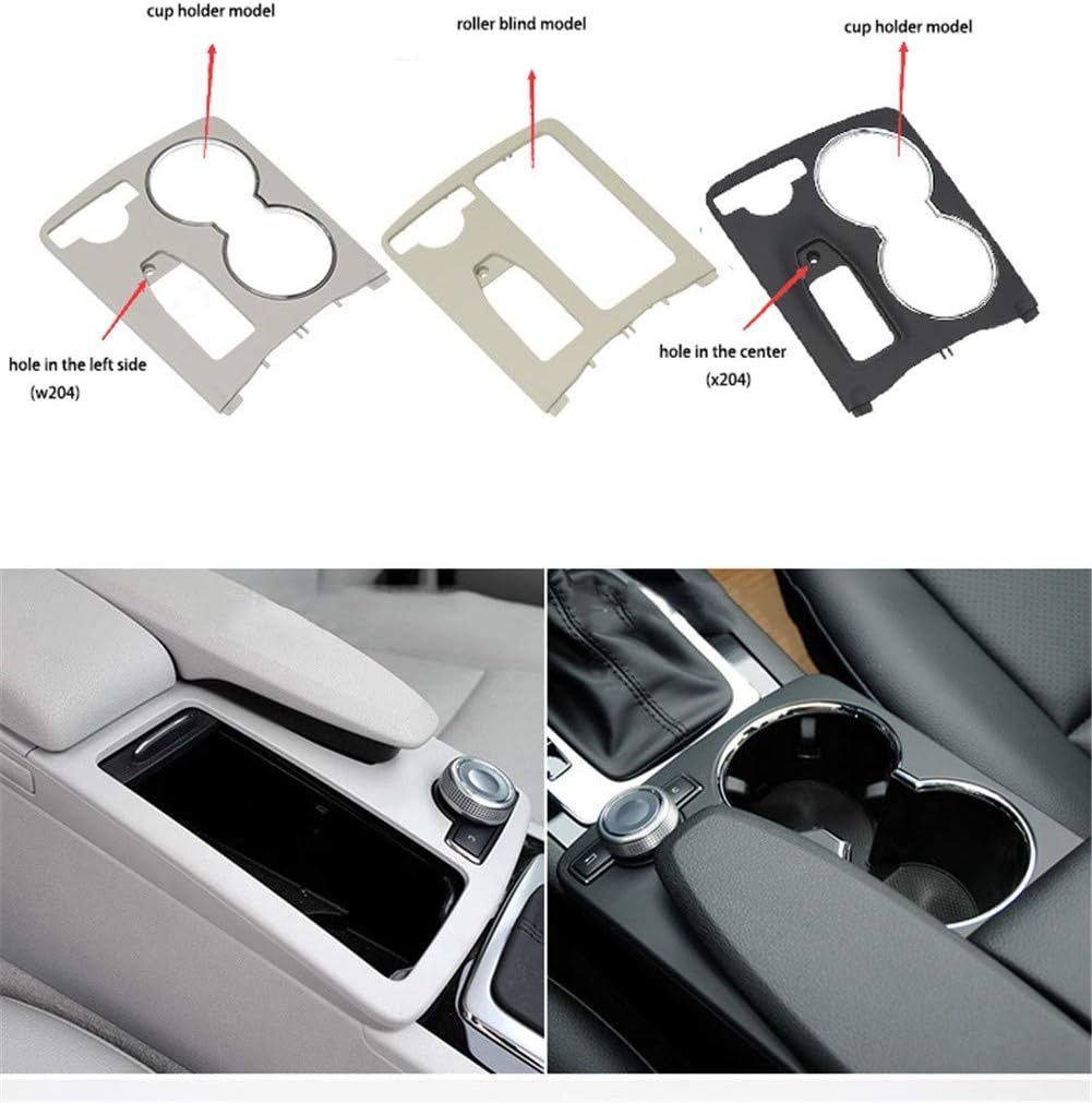 for Mercedes-Benz (2007-2013 W204) (2010-2012 W207) (2010-2011 W212). Replacement Center Console Cup Holder Frame Cover C180 C200 C220 C300 E260 E300