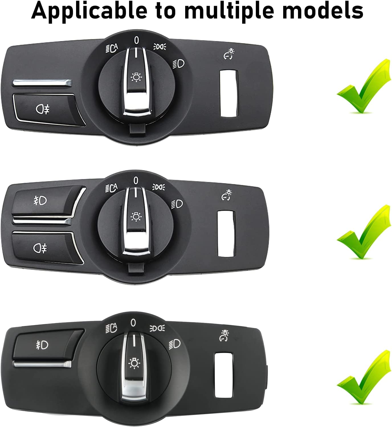 For BMW 5 6 7  X3 X4 X5 X6 X7 Z4 Headlight Control Knob | Upgraded Light Switch | White | YDSSTORE