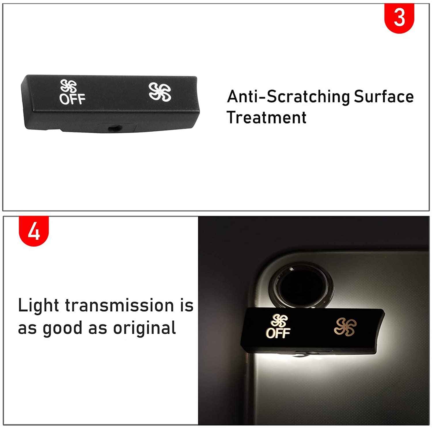 For BMW 5'/6'/7'/X5/X6 Climate Control Button Covers | For 14PCS Pattern | YDSSTORE