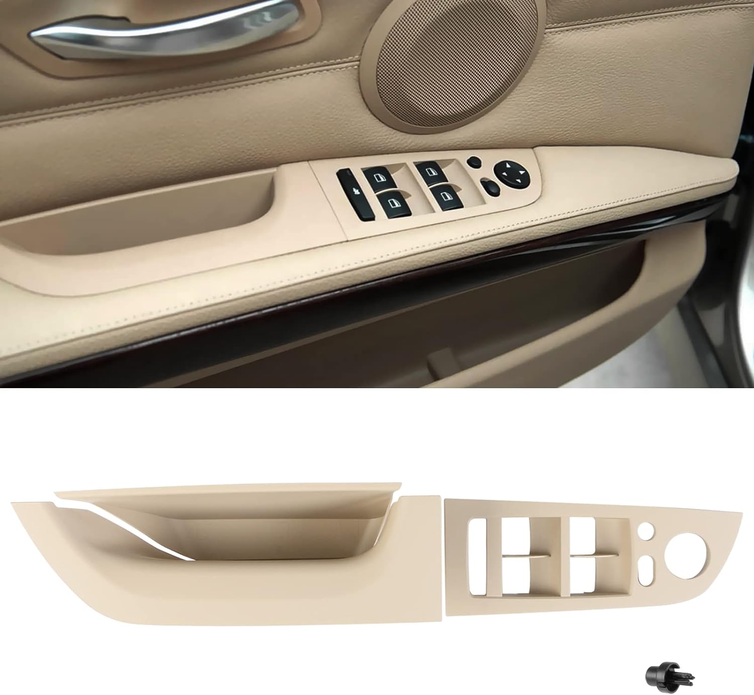 For BMW 3 Driver Side Door Handle & WIndow Panel Beige | YDSSTORE