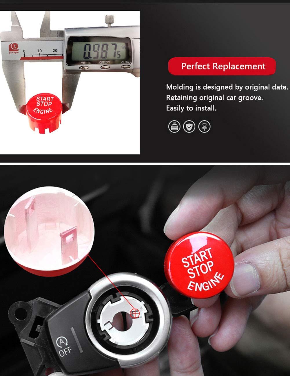 Upgraded For BMW Red Start Stop Button Covers | YDSSTORE