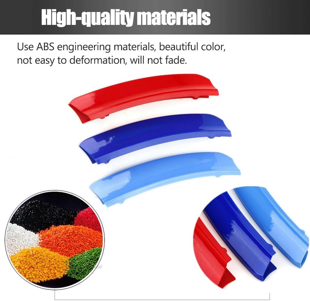 YDSSTORE M-Colored Grille Insert Trim for BMW E83 X3 (2007-2010) | Compatible with 7-Beam Standard Kidney Grille-autoydsstore