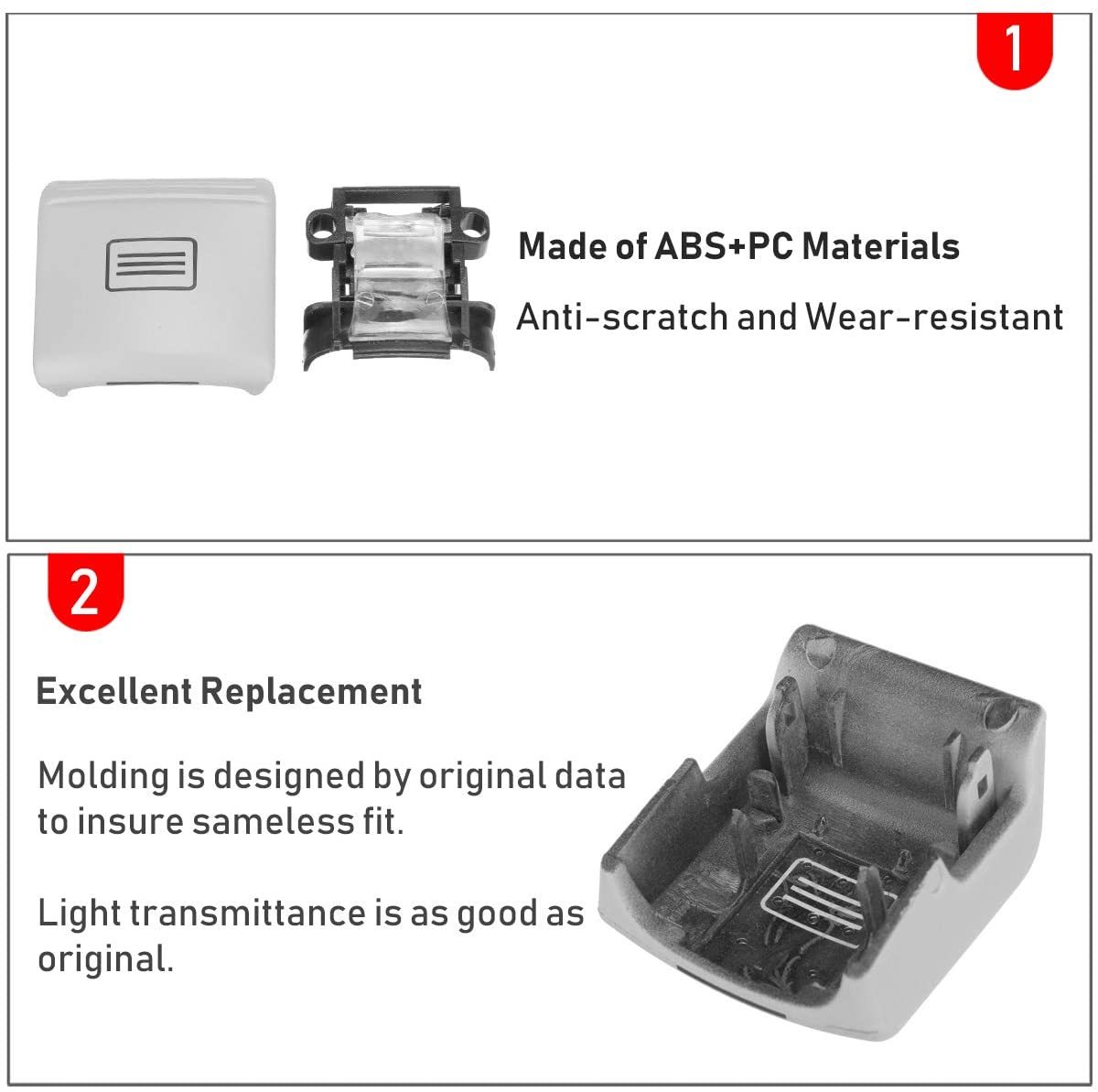 For Mercedes Benz Sunroof Power Window Switch Button Covers Replacement | YDSSTORE