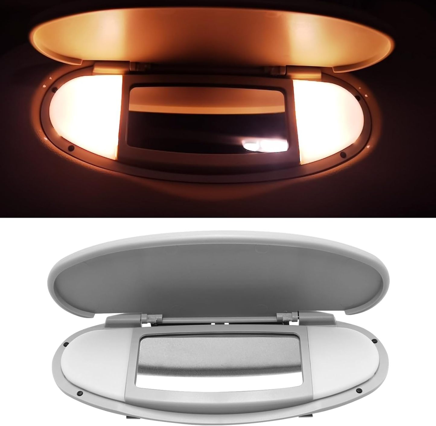 2007-2014 Mini Cooper Gray Sun Visor Vanity Mirror Cover - R55/56/60 | YDSSTORE