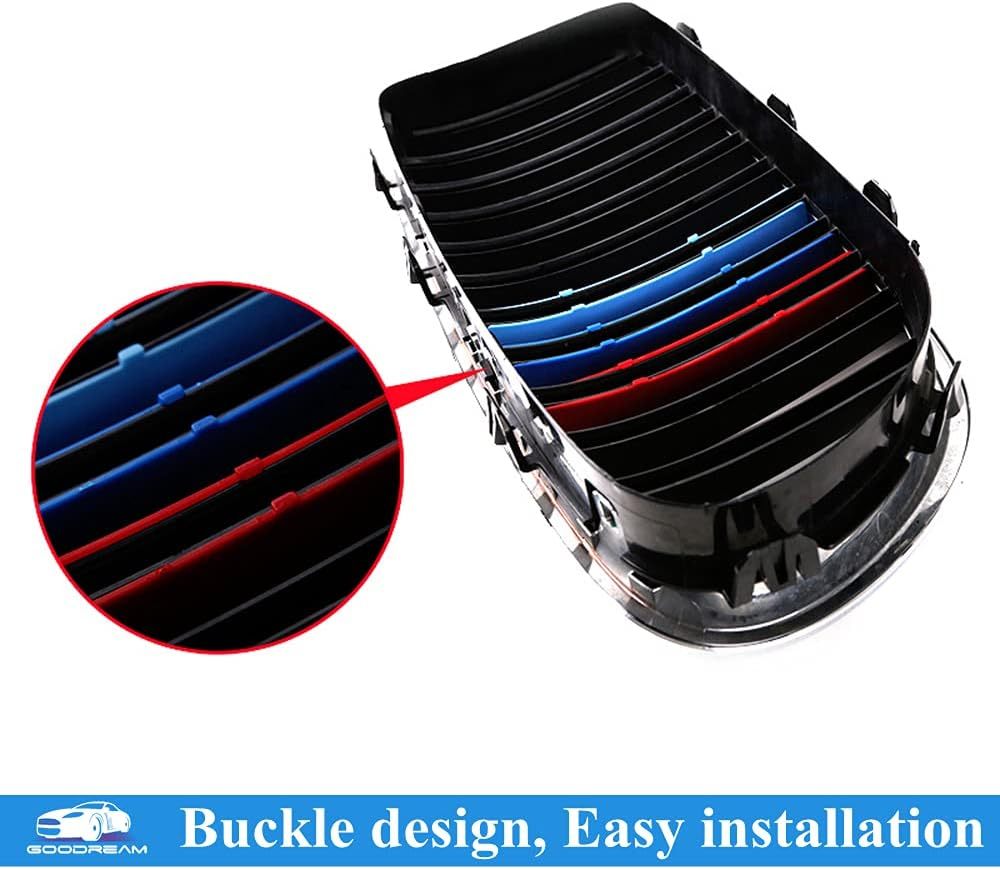 YDSSTORE M-Colored Grille Insert Trim for BMW F25 X3 (2011-2017) & F26 X4 (2014-2017) | Compatible with 7-Beam Standard Kidney Grille-autoydsstore