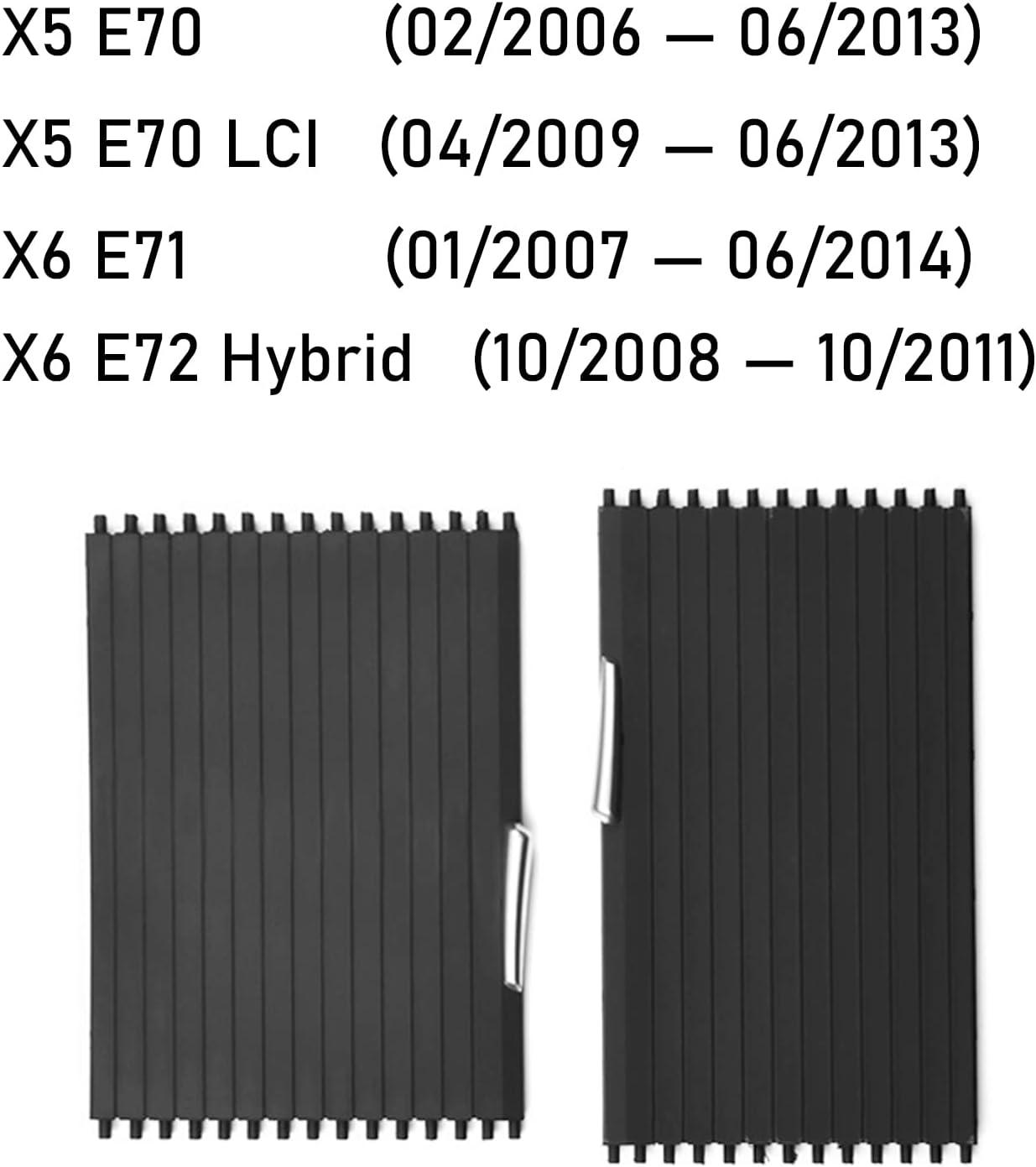 YDSSTORE  Compatible with BMW Cup Holder Sliding Cover. X5/X6 Console Roller Blind Cover. Center Console Sliding Shutters for BMW X5 E70 (2006-2013) / X6 E71 E72 (2007-2014)-autoydsstore