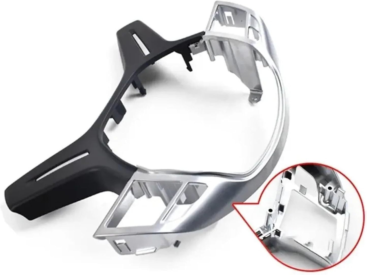 Car Interior Steering Wheel Trim. Compatible for Mercedes Benz ML GL GLS W166 W204 W212 W463(Grey)