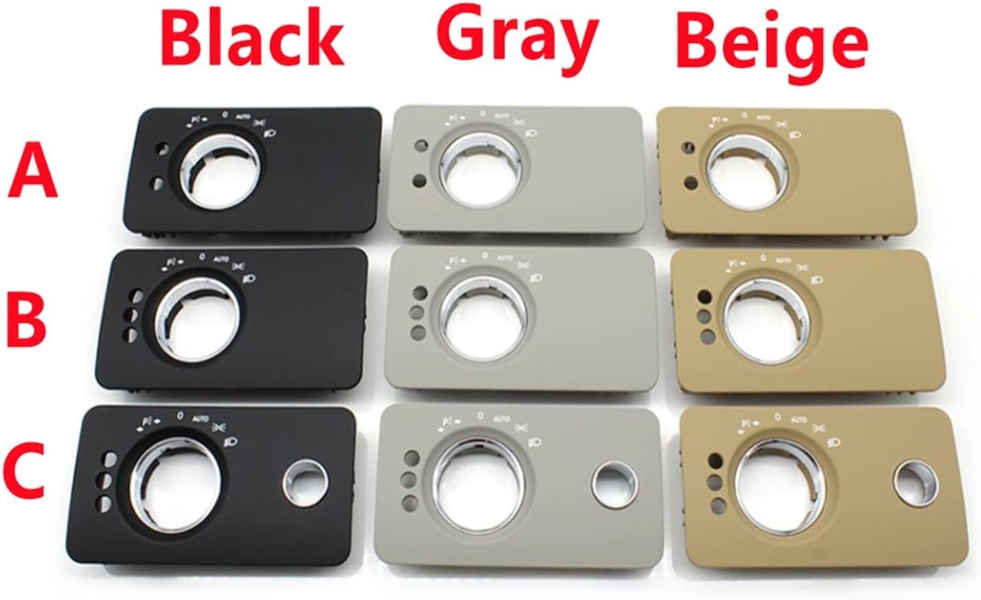 Car Dashboard Headlight Control Switch Panel Cover Trim Fit for Mercedes Benz W251 R-Class R280 R300 R350 R400 R500 2005-2017 (Color : W251 C Black)