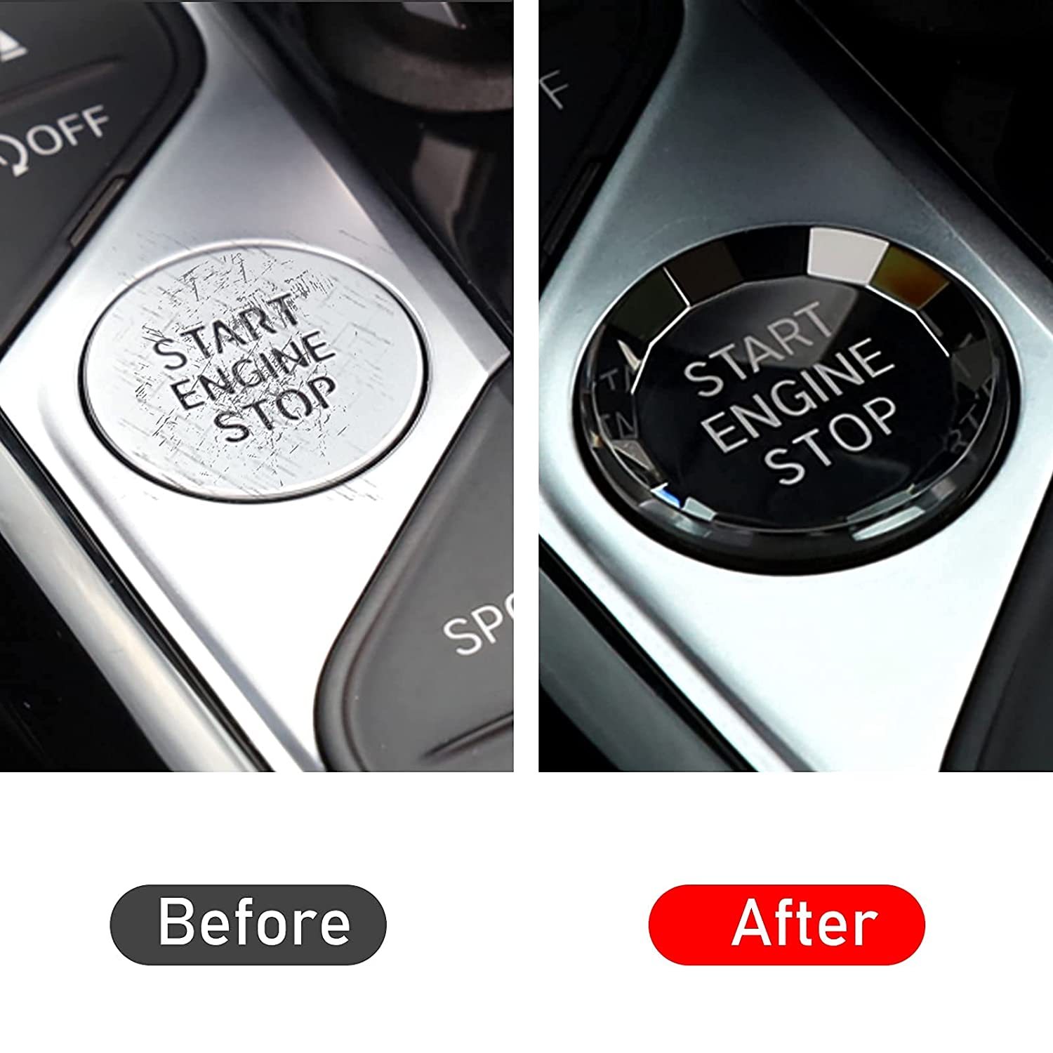 For BMW G-Chassis Crystal Start Stop Button Covers | YDSSTORE