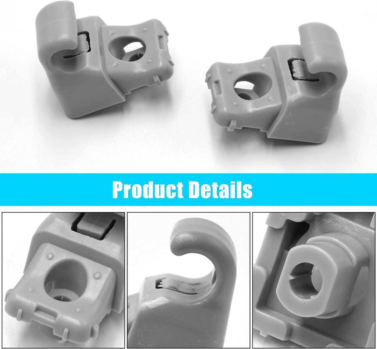 YDSSTORE Compatible with Tesla Model 3 Sun Visor Clips 2017 2018 2019 2020. 2PCS Interior Sun Visor Repair Clips Replacement. Grey Sun Visor Hook Retainer Clip for Tesla Model 3 Accessories 2017-2020-autoydsstore