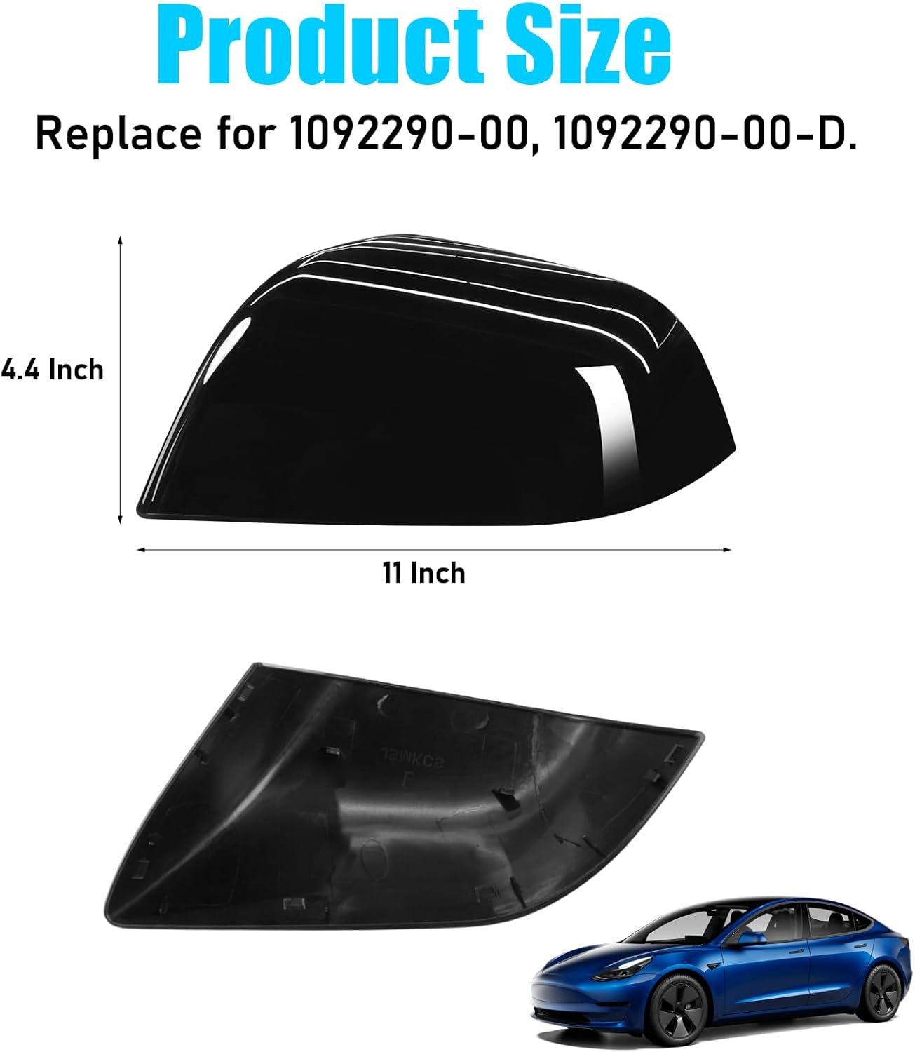 Tesla Model 3 Mirror Caps Side Mirror Replacement| YDSSTORE