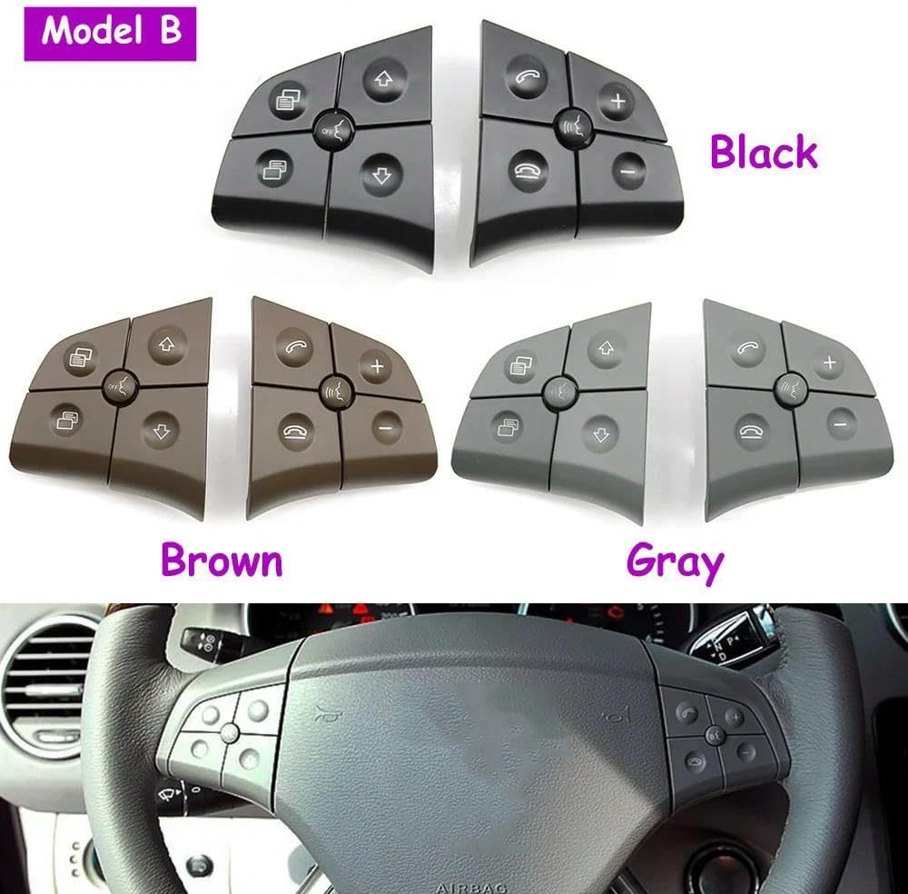 Bouton de Commutation pour Mercedes-Benz W164 W245 W251 W219 W230 W171. Boutons de Commutation Multifonctions au Volant de Voiture