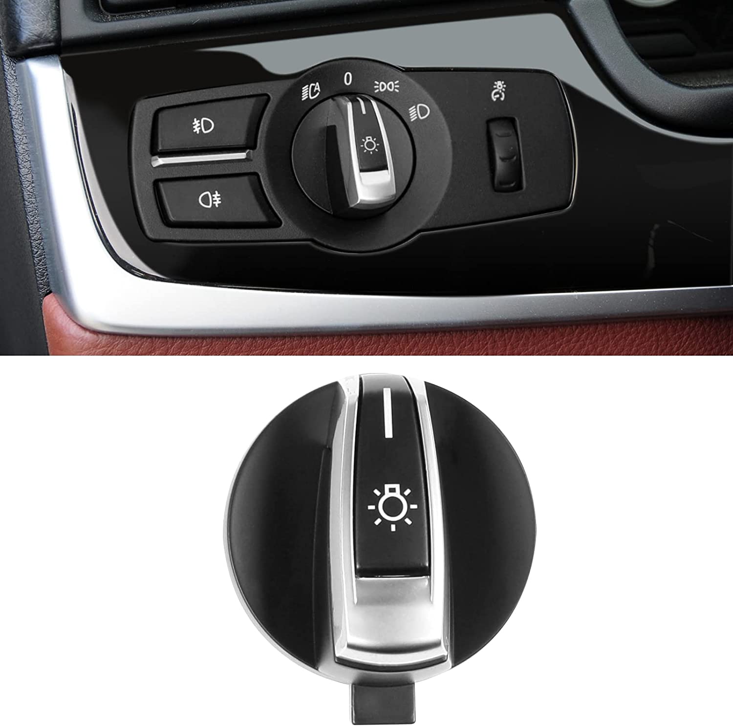 For BMW 5 6 7  X3 X4 X5 X6 X7 Z4 Headlight Control Knob | Upgraded Light Switch | White | YDSSTORE