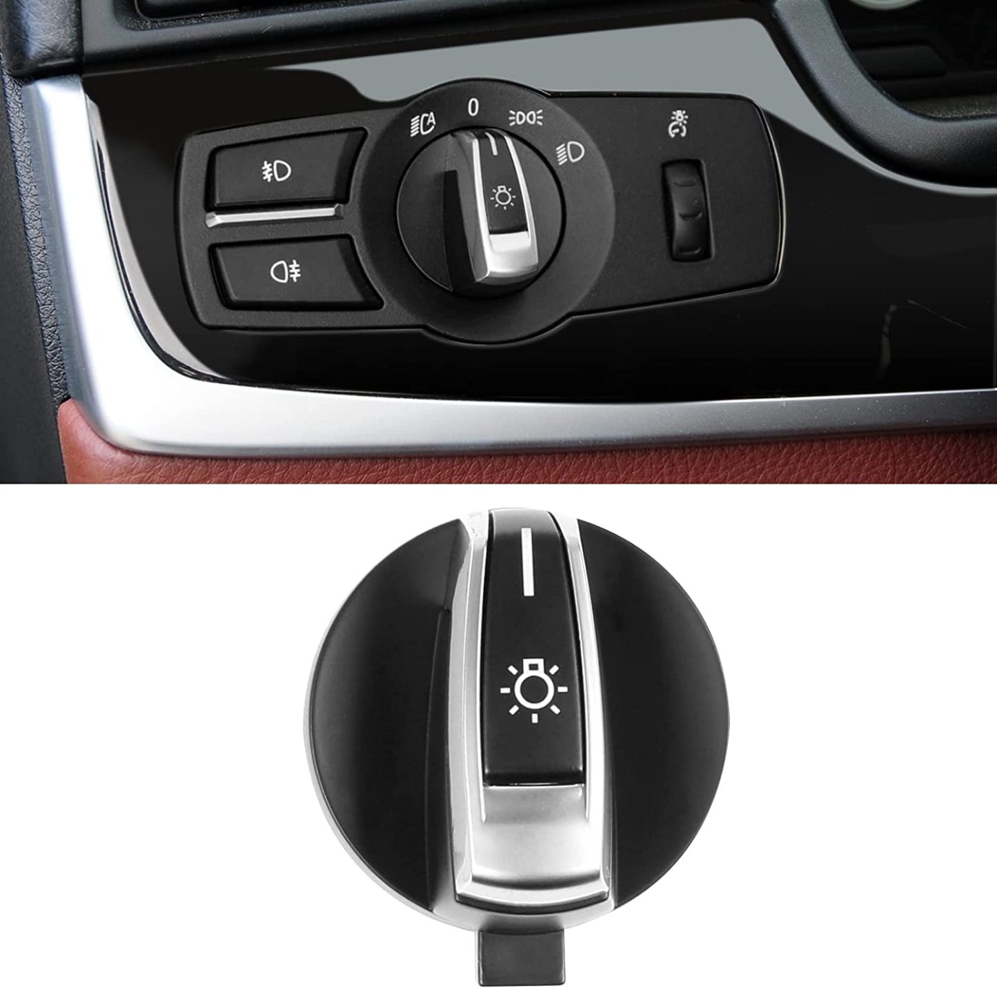 For BMW 5 6 7  X3 X4 X5 X6 X7 Z4 Headlight Control Knob | Upgraded Light Switch | White | YDSSTORE