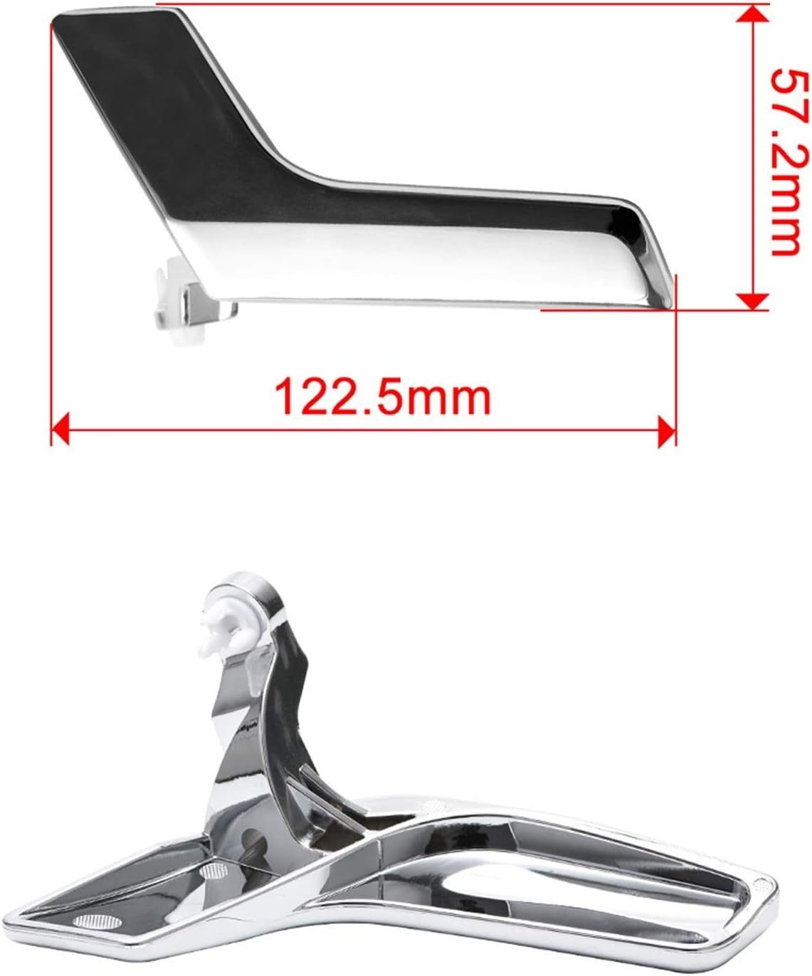 Front/Rear Left/Rigjht Side Chrome Matte Car Inner Interior Door Handle Repair Kit for Mercedes W204 X204 Inner Trim Cover (Color : Left Metal Chrome)