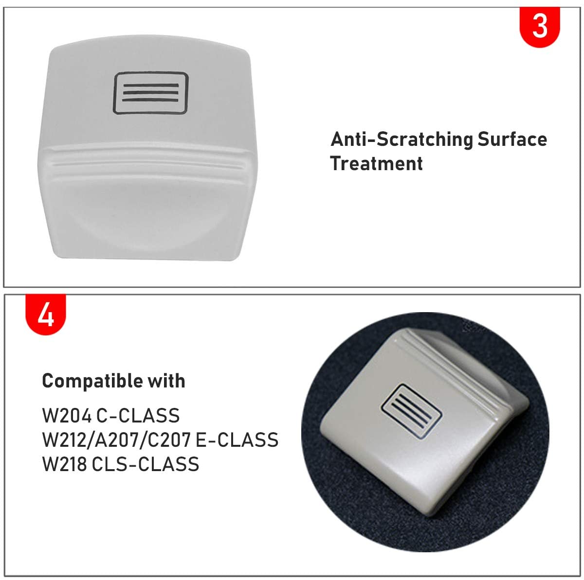 For Mercedes Benz Sunroof Power Window Switch Button Covers Replacement | YDSSTORE