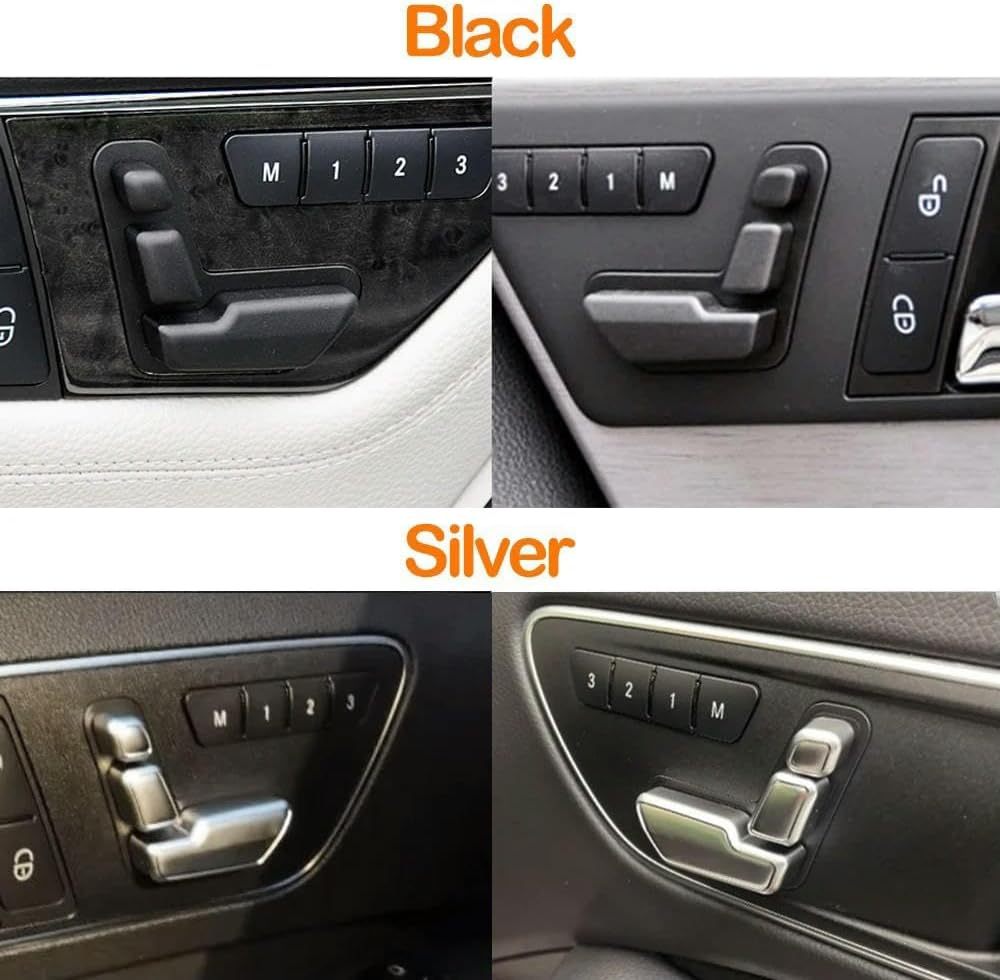 Button Trim Cover for Mercedes-Benz C/GLK/E Class W204 C204 X204 W212 W207 W166. Car Front Seat Headrest Button Switch Control Button