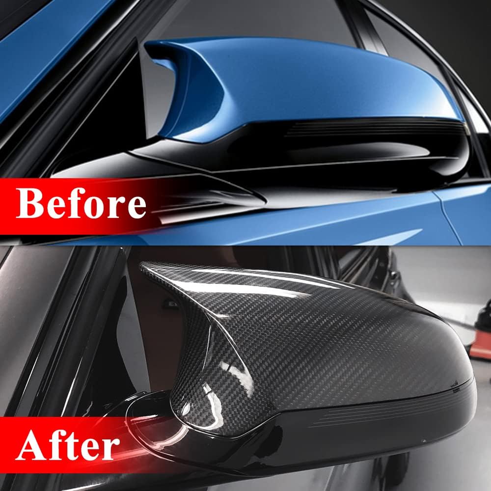 YDSSTORE Carbon Fiber  Side Mirror Covers for 2014-2020 BMW F80 M3 / F82 M4 / F83 M4 Mirror Caps (Replacement Style)-autoydsstore
