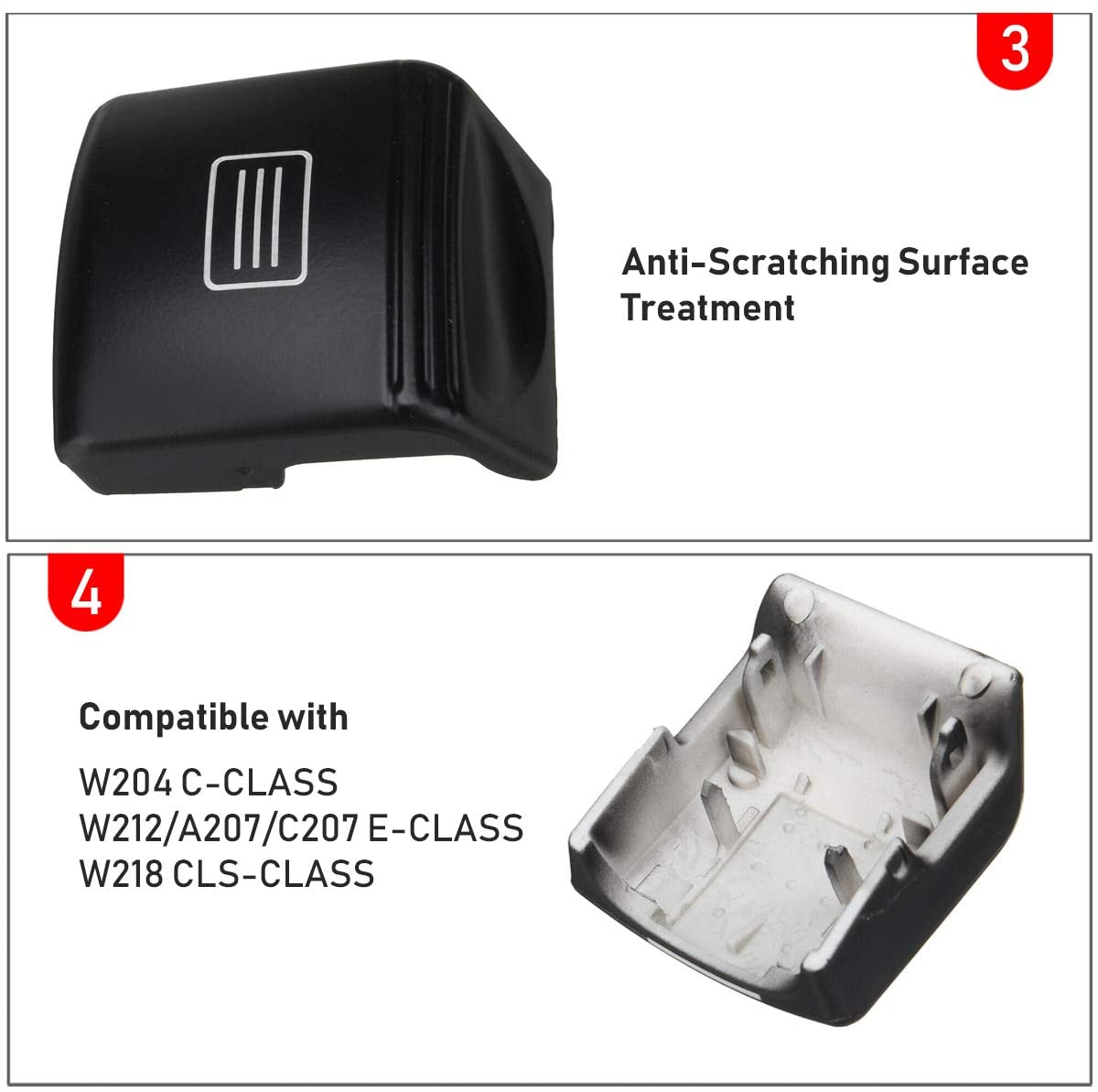 For Mercedes Benz Sunroof Power Window Switch Button Covers Replacement | YDSSTORE