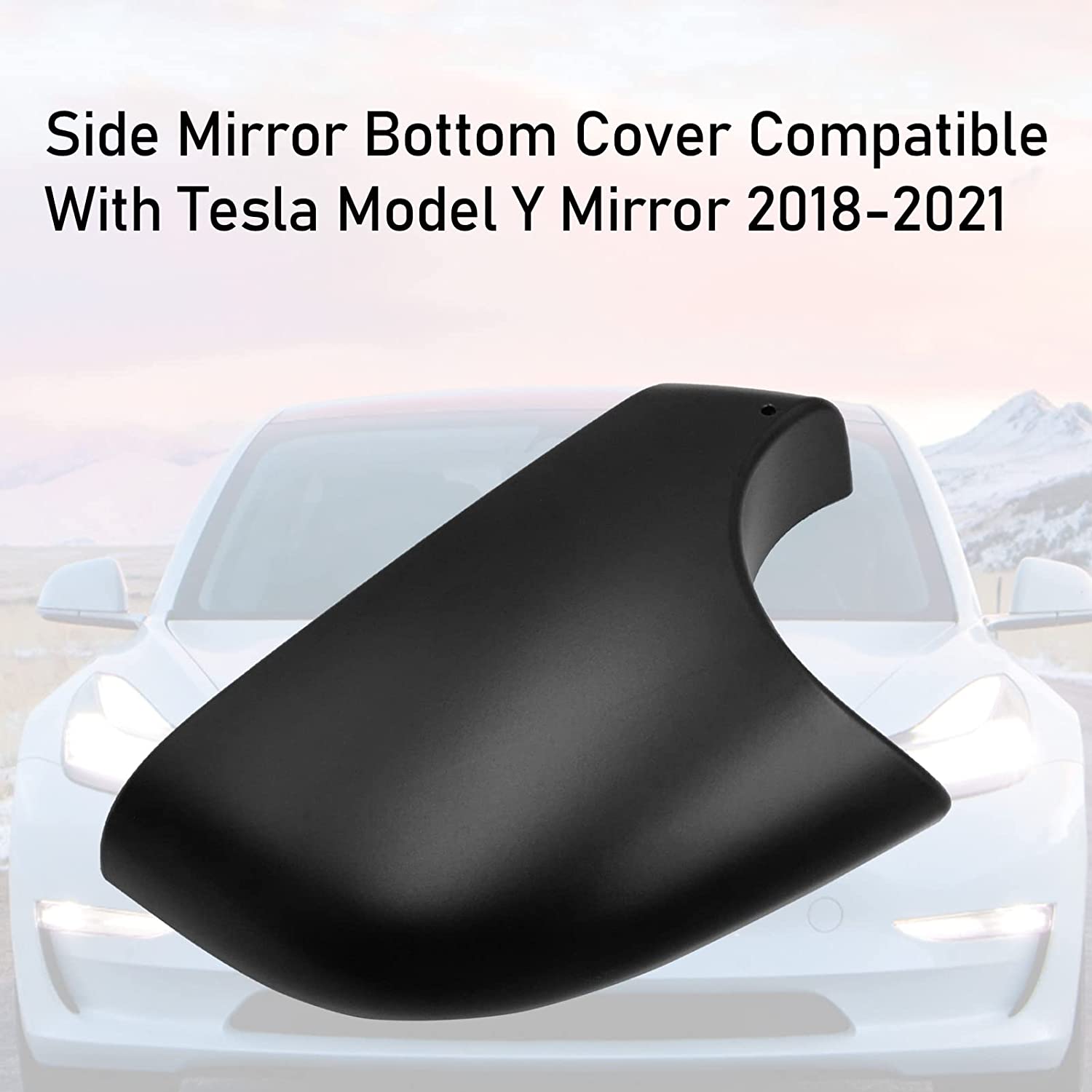 YDSSTORE Compatible with Tesla Model Y Mirror Lower Cover 2018-2021.Left Drive Side Rearview Mirror Base Cover Trim. Side Mirror Bottom Cover Replacement for Tesla Model Y Wing Mirror Repair(Left)-autoydsstore