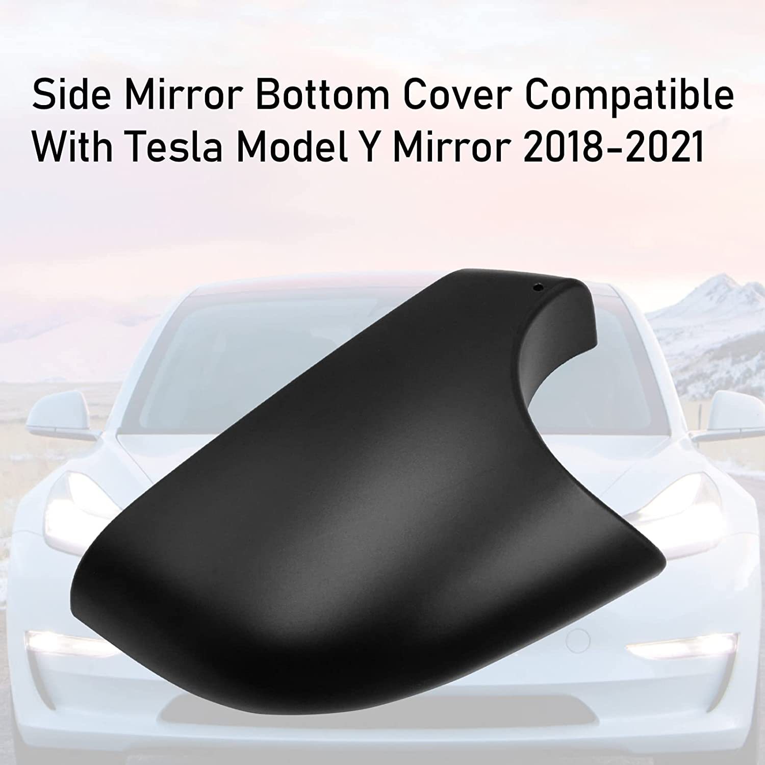 YDSSTORE Compatible with Tesla Model Y Mirror Lower Cover 2018-2021.Left Drive Side Rearview Mirror Base Cover Trim. Side Mirror Bottom Cover Replacement for Tesla Model Y Wing Mirror Repair(Left)-autoydsstore