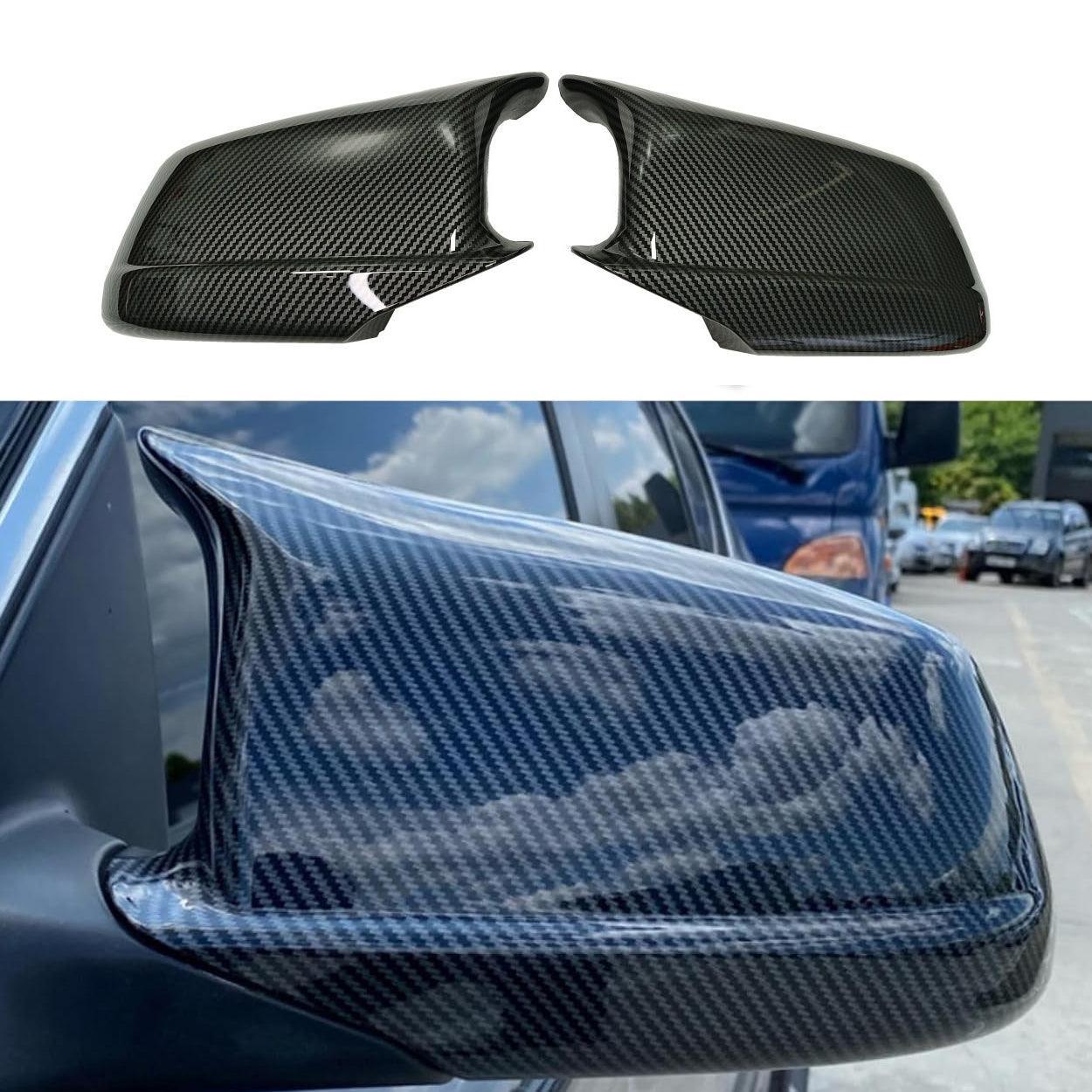 Side Door Rearview Mirror Caps Covers Replacement for BMW 2010-2013 F10 F11 F18 525i 530i 535i 550i  xDrive Pre-LCI Carbon Fiber Pattern-autoydsstore