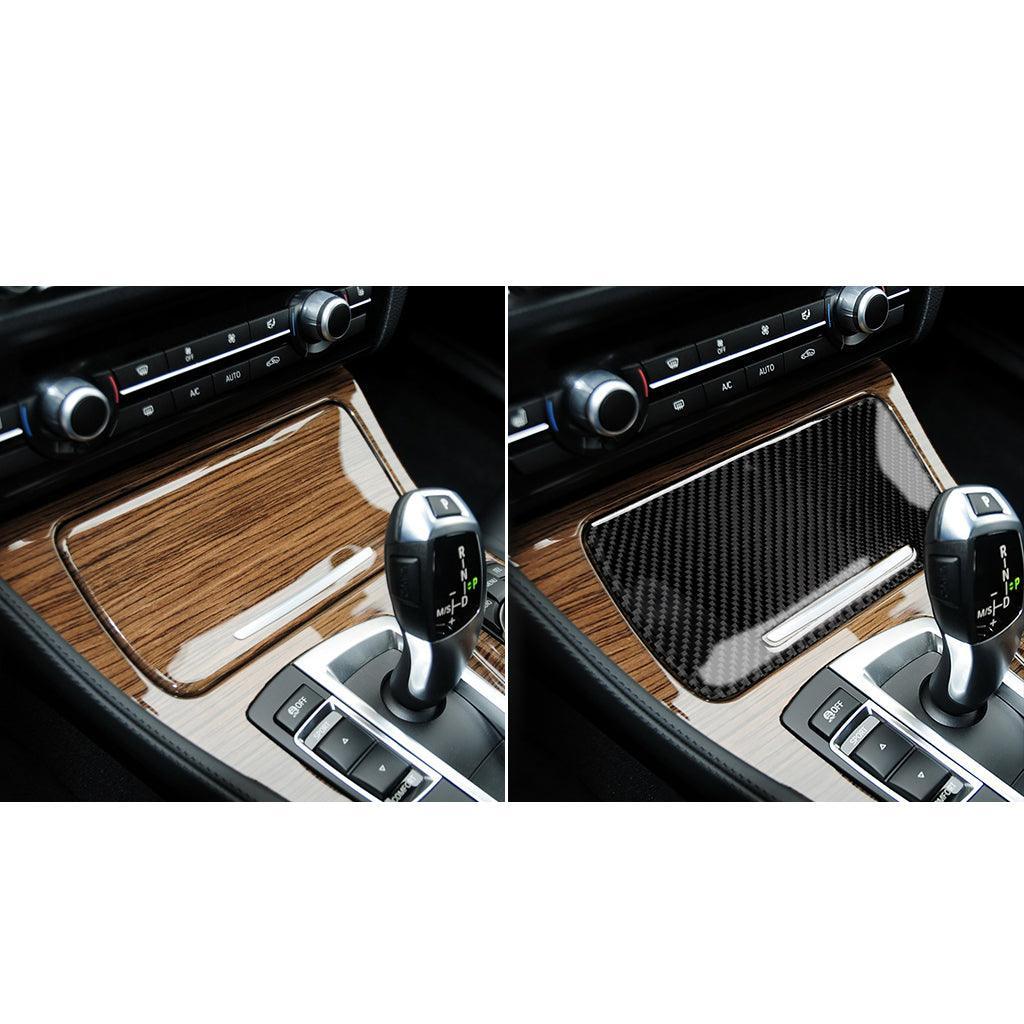 YDSSTORE Compatible Carbon Fiber Center Console Storage Box Trim for BMW 5 Series F10 F11 F18 (520i. 528i. 530i. 535d. 535i. 550i) 2011-2017-autoydsstore