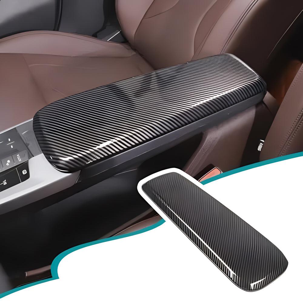 Center Console Protector Pad Automobile Waterproof Armrest Box Cover Compatible with BMW X1 U11 2023-2024 Car Armrest Box Panel Protect Trim Interior AccessoriesABS .Carbon Fiber Pattern-autoydsstore